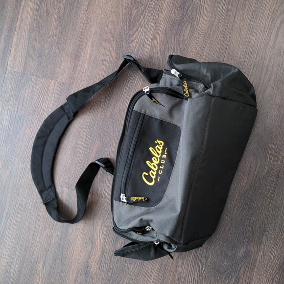 Cabela's Bags Cabelas Club Small Black And Gray Duffel Bag Poshmark